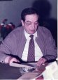José Antonio Arana Martija, en Bilbao, en la nueva sede de la plaza Barriko (construyendo) En la reunión de la tarde. Homenaje a Aresti